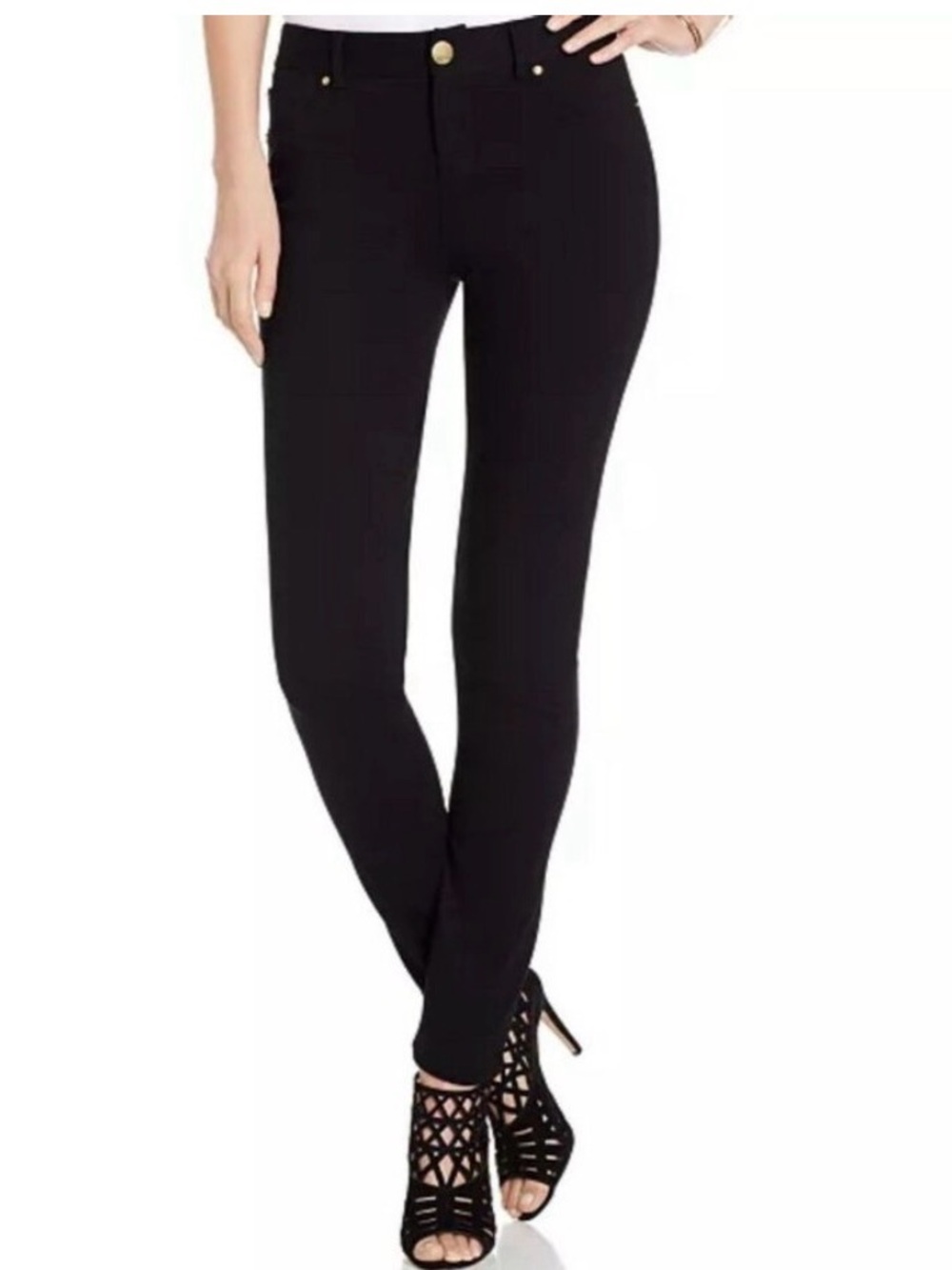 INC International Concepts Black Stretchy 5 Pocket Skinny Pants